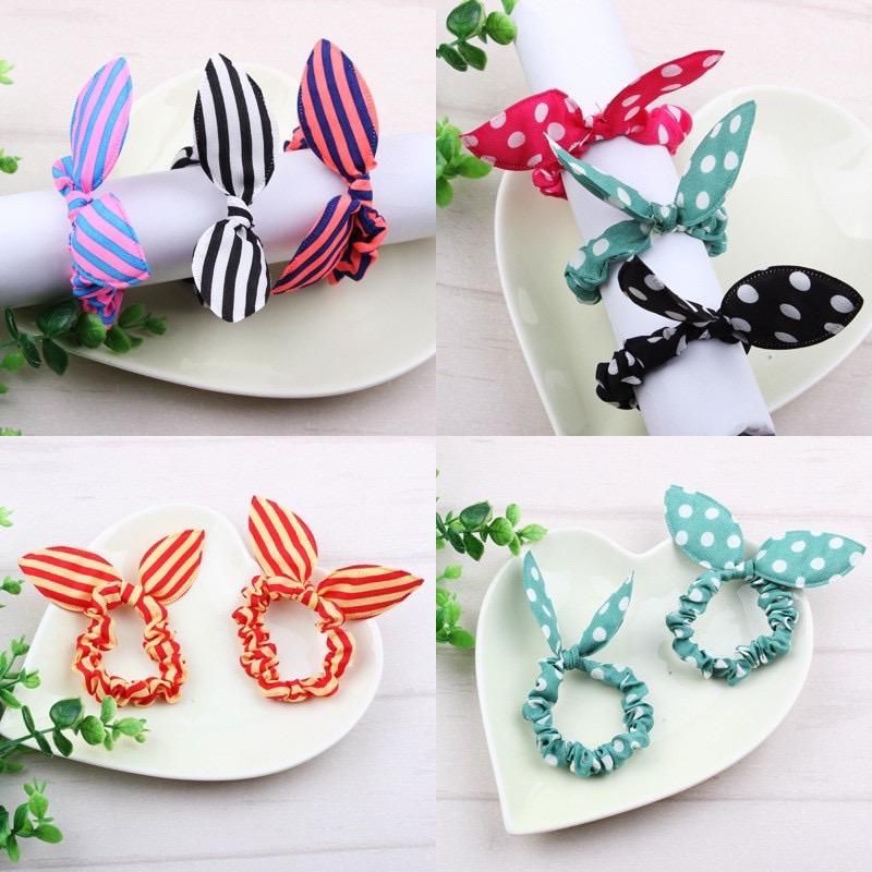 ikat rambut chibi / kunciran chibi motif / ikat rambut chibi telinga kelinci / ikat rambut style korea