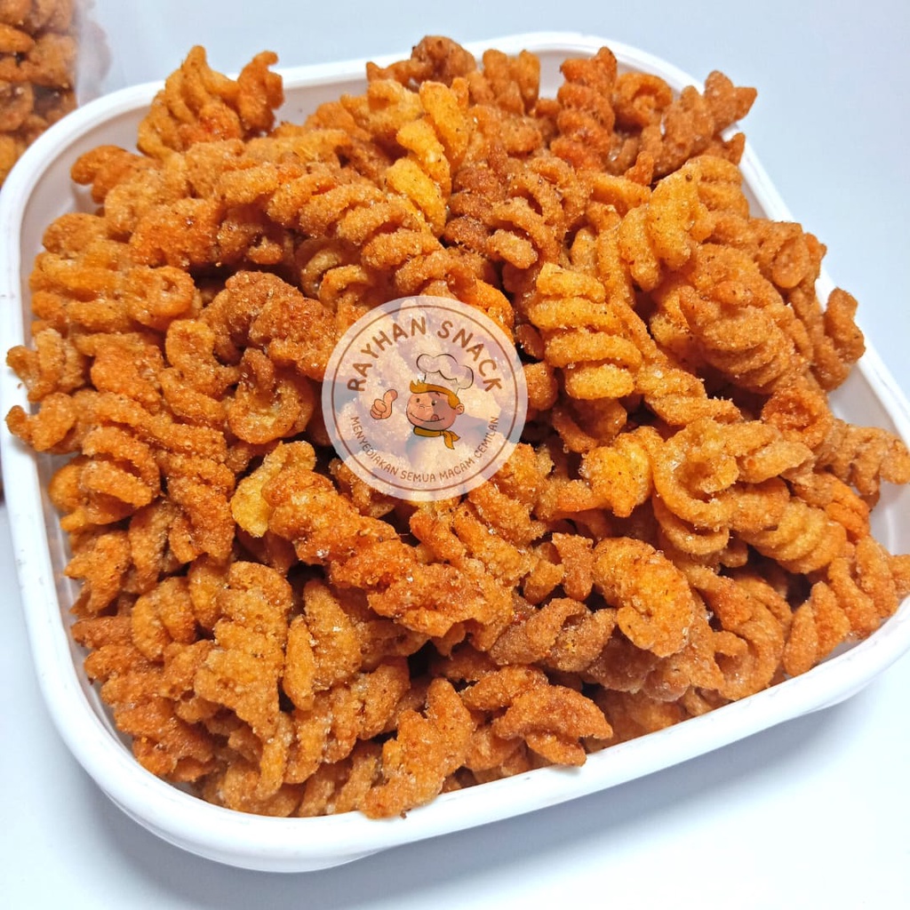 

Makaroni Spiral Pedas Macaroni Ulir Rasa Pedes Asin 160gr