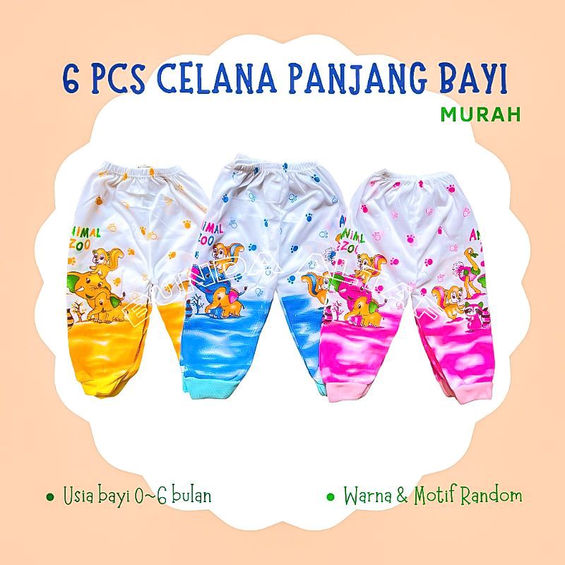 6 pcs Celana Bayi Murah Pakaian Bayi Baru Lahir