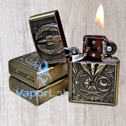 mancis korek api klasik sumbu kapas minyak vintage oil lighter guardian angel