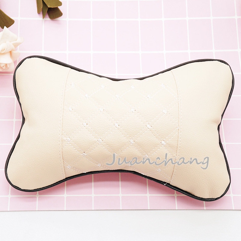 Bantal Sandaran Kepala / Leher Bahan Kulit Imitasi PVC Mesh Breathable Multifungsi Untuk Mobil