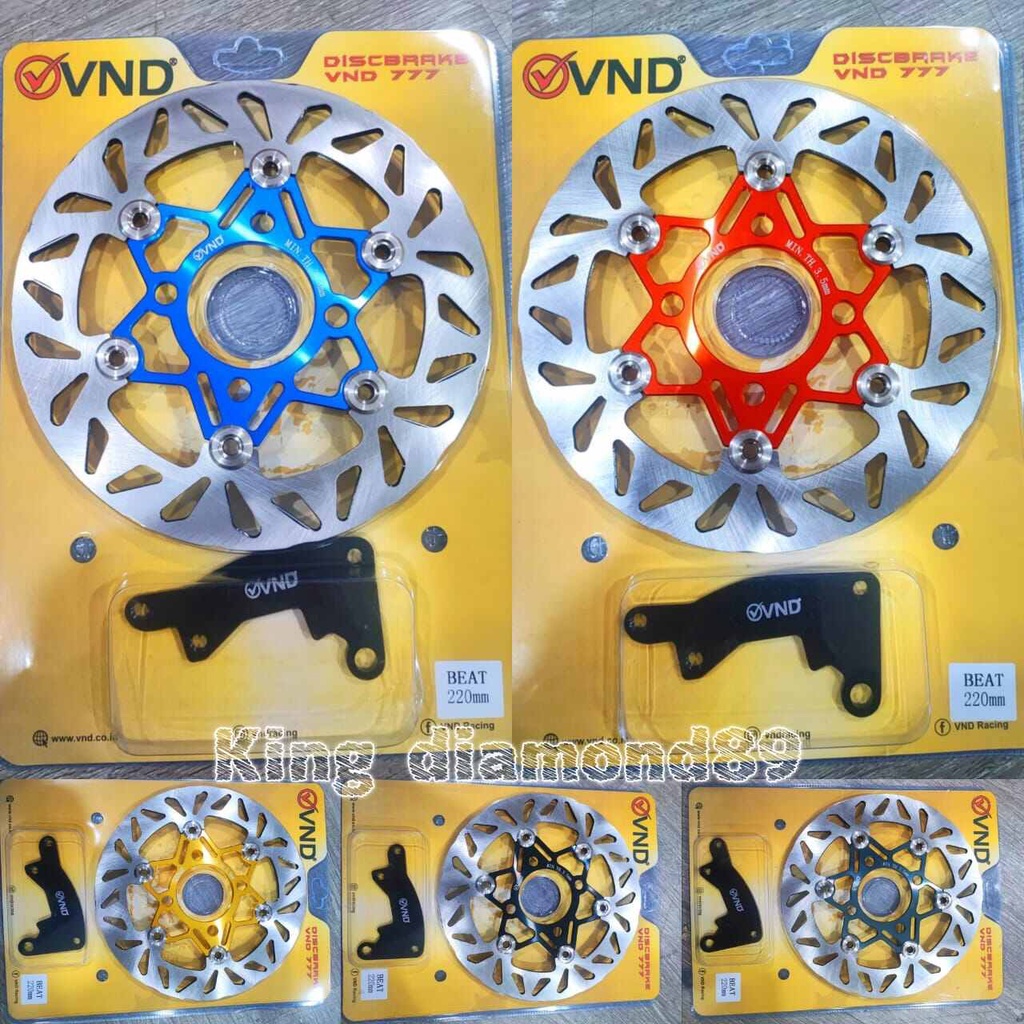 CS_ONE Piringan cakram depan Disc VND model PMS  220 mm Floating Disc Braket Original cnc variasi mi
