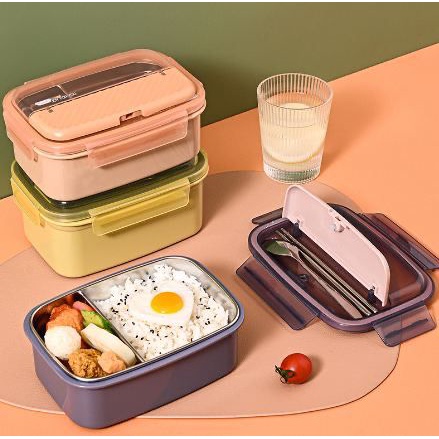 KOTAK MAKAN LUNCH BOX STAINLESS 2 SEKAT 5869