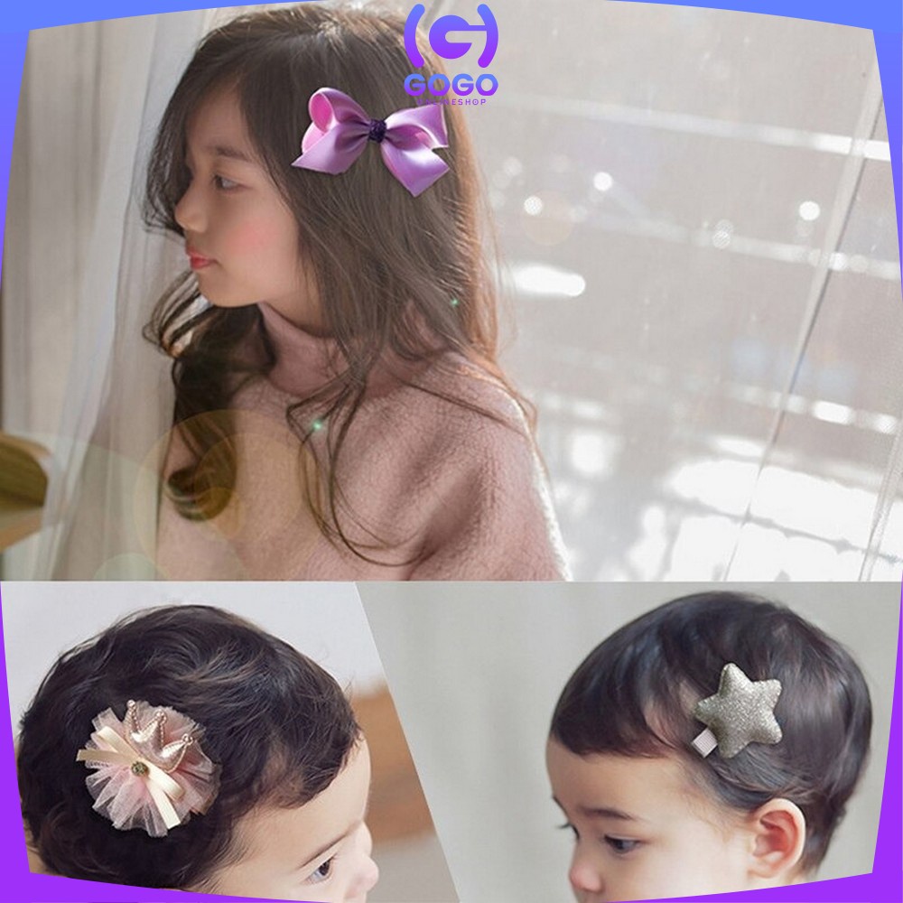 GOGO-C19 Ikat Rambut Karet Pita Anak 18 in 1 Jepit Rambut Anak | Aksesoris Rambut Hair Clip Import