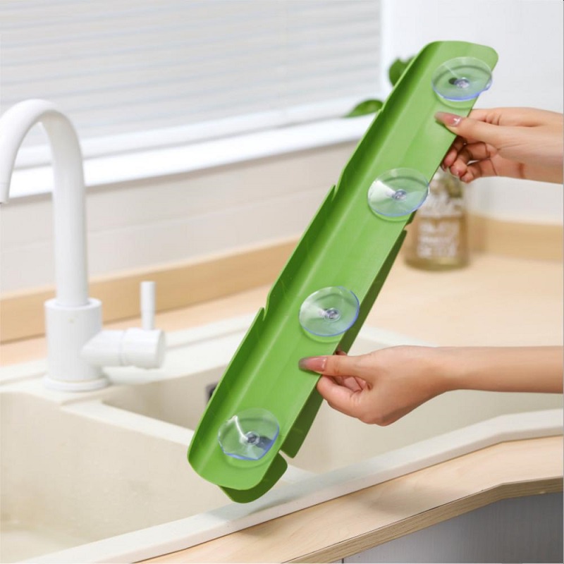 Kitchen Sink Water Splash Board Guard Leaf Style Oil-Proof Splashproof Waterproof Dish Washing Baffle Board Retaining Plate Kitchen Supplies