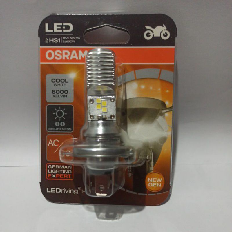Bohlam Lampu Depan Led Osram  HS1 H4 12V 5/5.5W Cool White