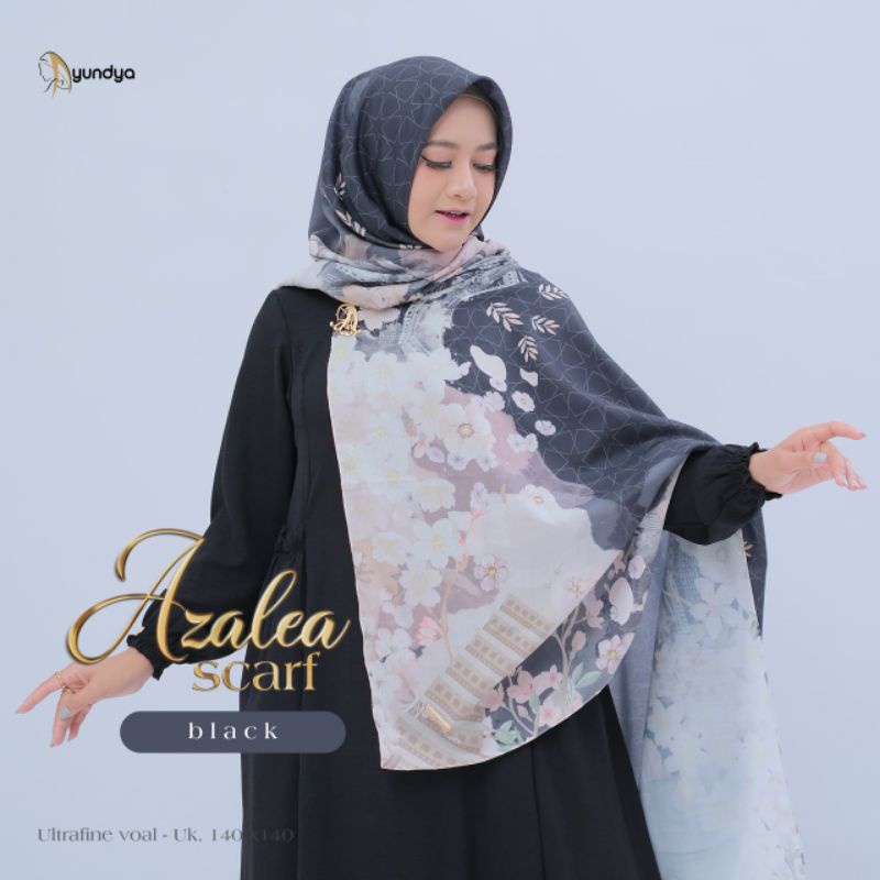 HIJAB SEGIEMPAT MOTIF SYARI 140 x 140 AZALEA SCARF BY AYUNDYA