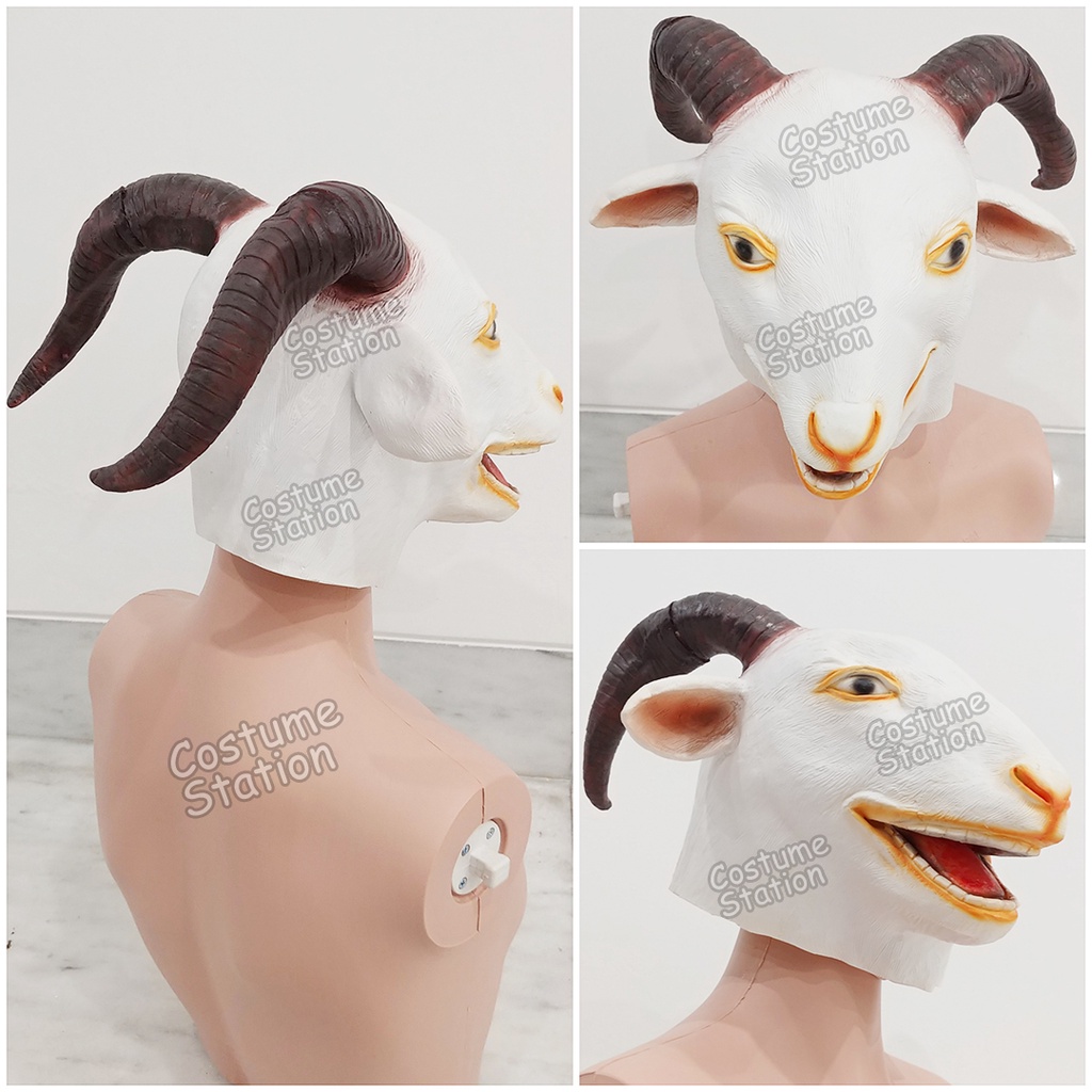 Topeng Kambing / Goat Mask Latex Lebaran Hewan Binatang Animal Halloween