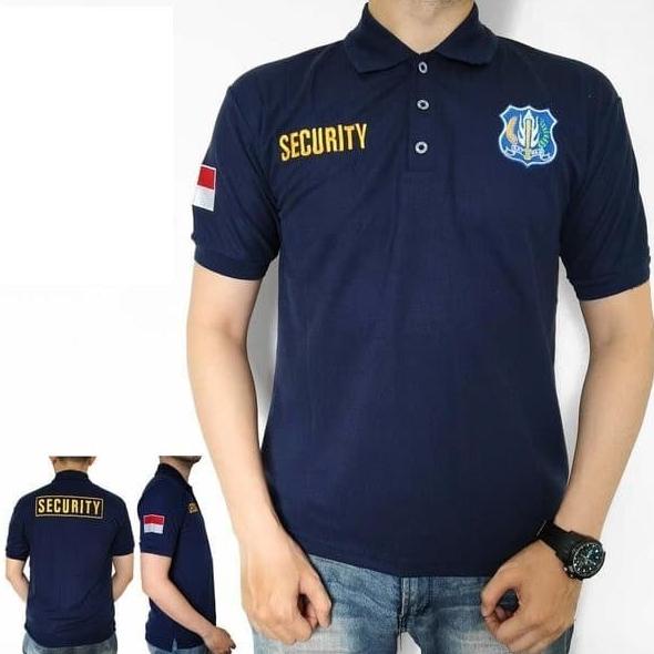 KAOS POLO SECURITY - KAOS POLO SATPAM - NAVY BIRU DONGKER