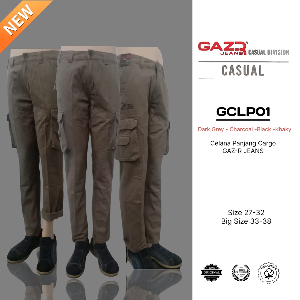 Celana Panjang Cargo BIG SIZE GAZ-R CASUAL ( GCLP01)