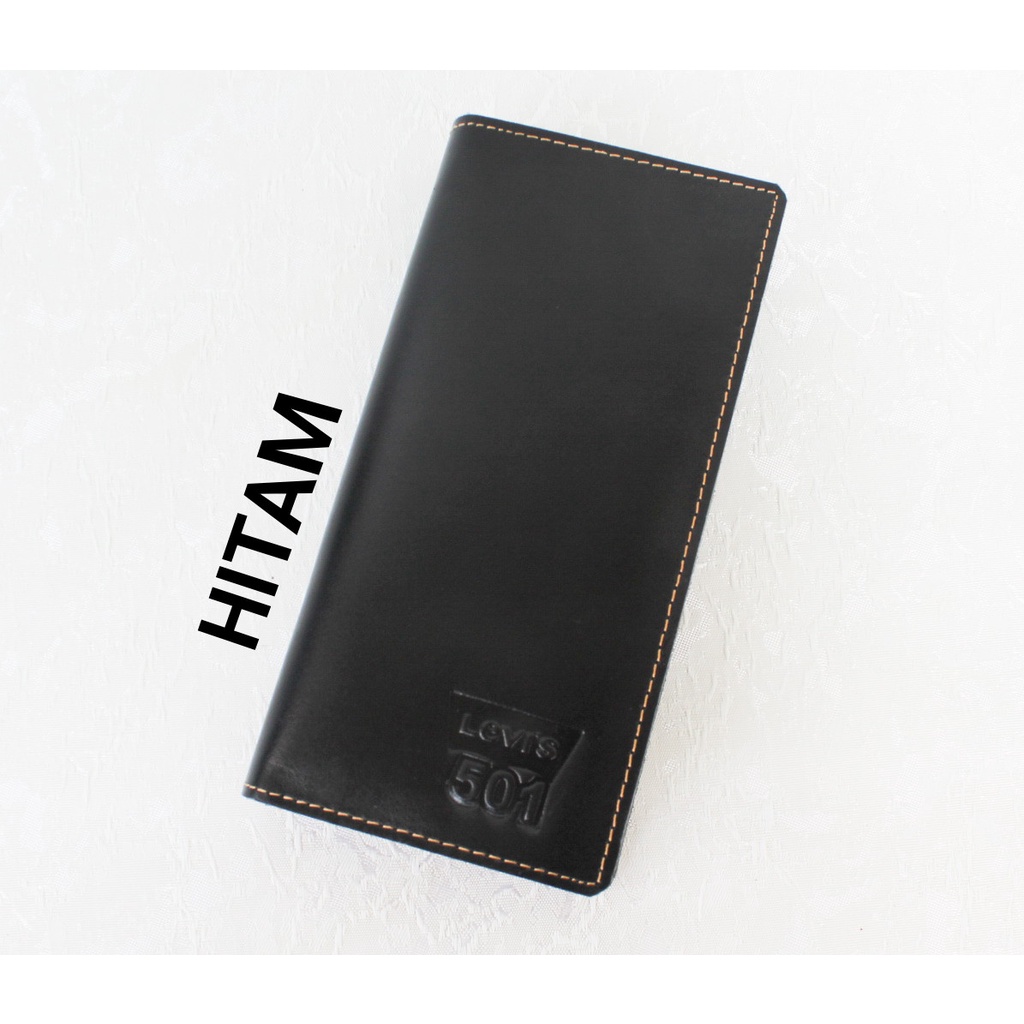 Dompet Kulit Pria Panjang Branded Original Keren Bahan 100% Kulit Sapi Asli Warna Hitam Coklat Tua Dan Tan