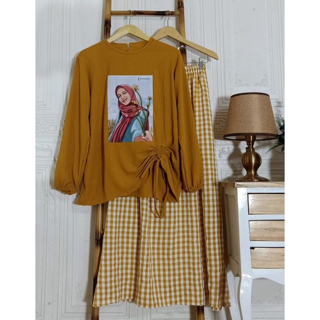 𝐎𝐧𝐞 𝐬𝐞𝐭 𝐑𝐨𝐤 𝐄𝐑𝐈𝐍𝐃𝐀 CRINGKLE GAMBAR PRINTING
