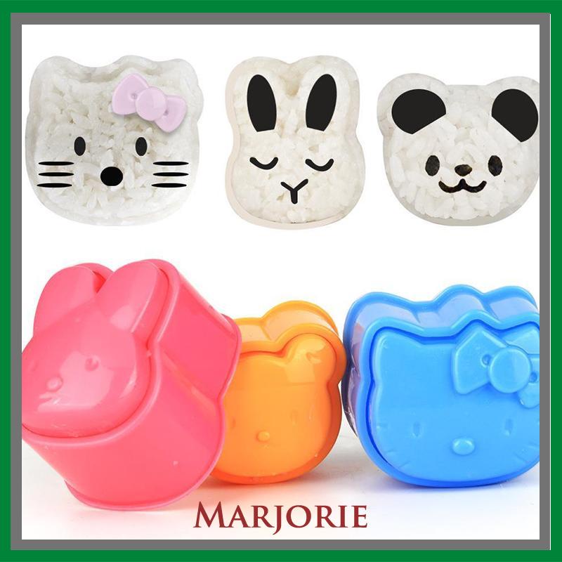 Cetakan Nasi Bola Rice Mold Cetakan Nasi Dengan 3 Motif Lucu Bola Shake-MJD