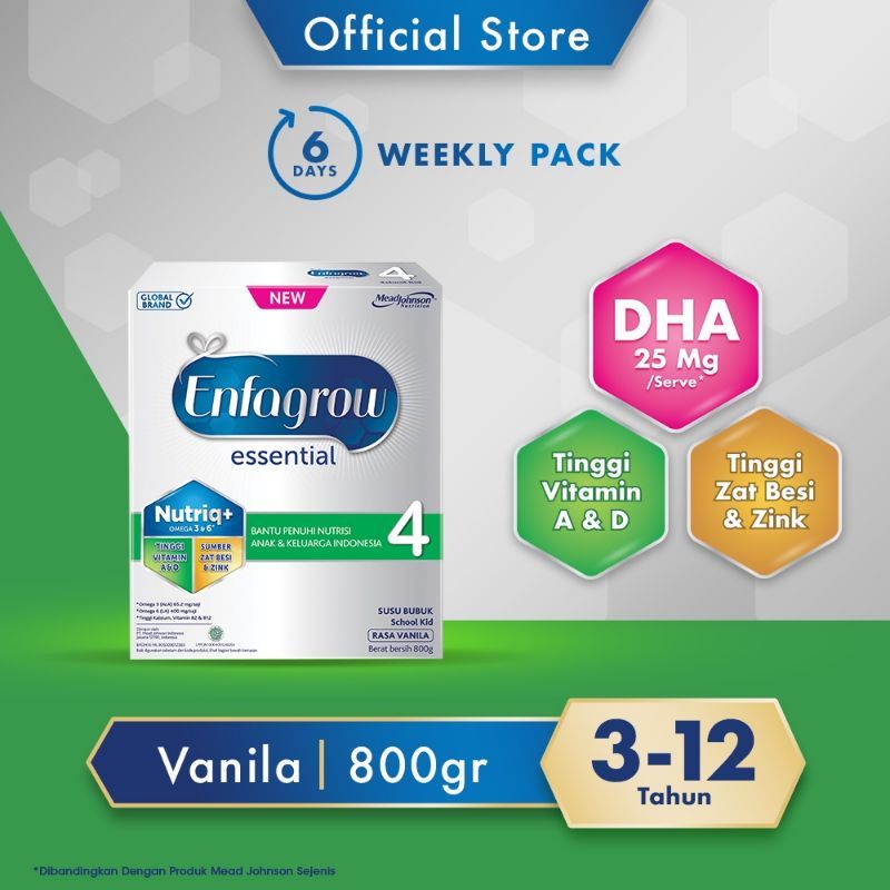 ENFAGROW ESSENTIAL 4 SUSU FORMULA 800GR