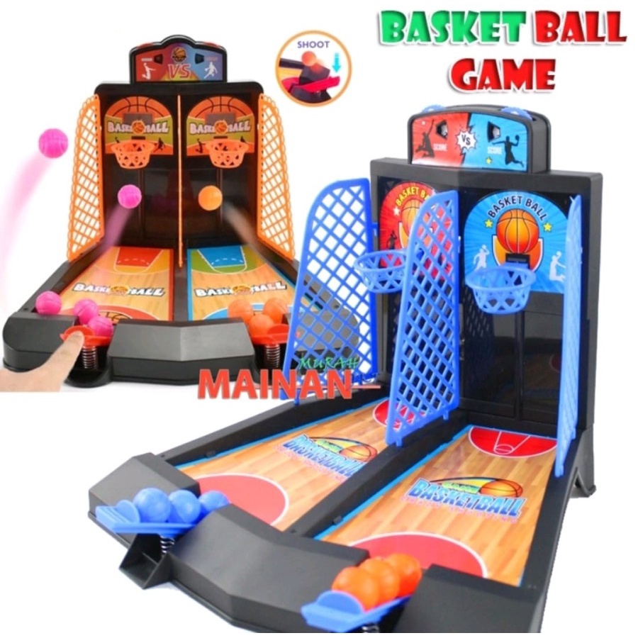 RAJA - MAINAN ANAK TABLET BASKETBALL GAME SET YG 12 RING BOLA BASKET