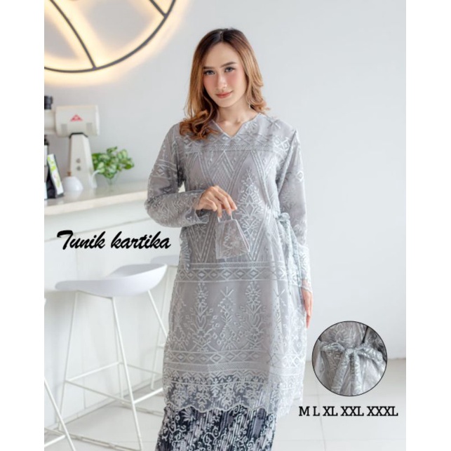 TUNIK KARTIKA // BAHAN TOLLE BORDIR FULL PREMIUM // By Lefi Choto