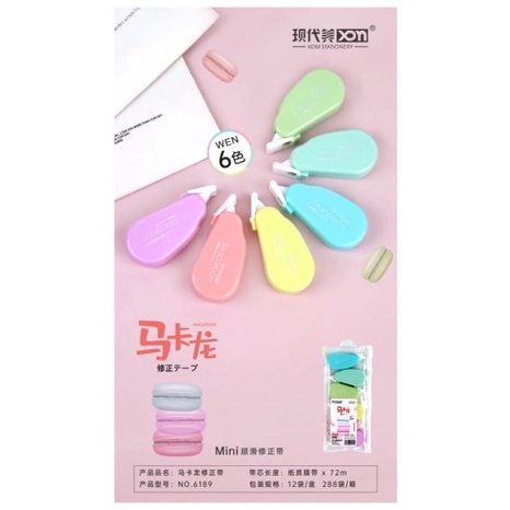 

CORRECTION TAPE PASTEL TIP EX ROLL KERTAS 24 METER ISI 6 PC