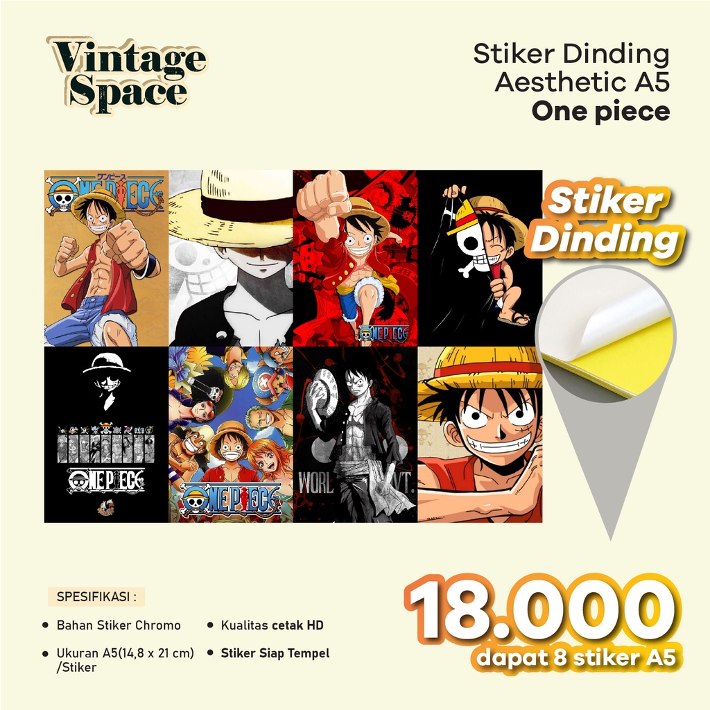 Stiker Dinding A5 Naruto/ Stiker Aesthetic A5 / Stiker A5