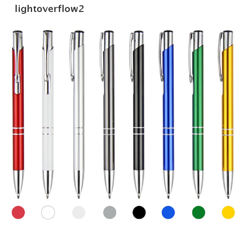 (lightoverflow2) Pulpen metal Retractable Untuk Sekolah / Kantor