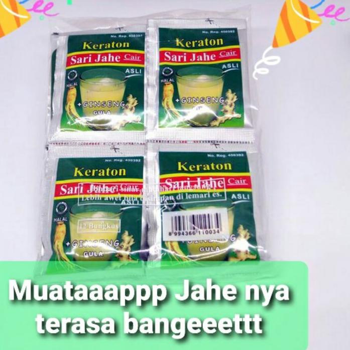 

FREE ONGKIR!Sari Jahe Keraton Cair Asli Plus Gingseng isi 12 Sachet|KD4