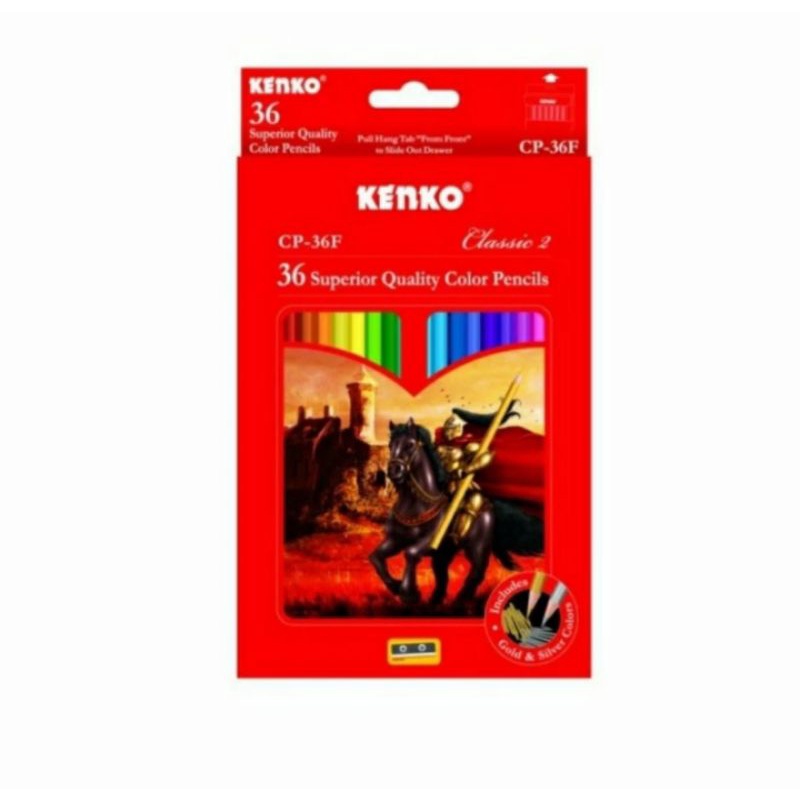 

kenko 36 color pencil cp-36 full paper box classic/fancy