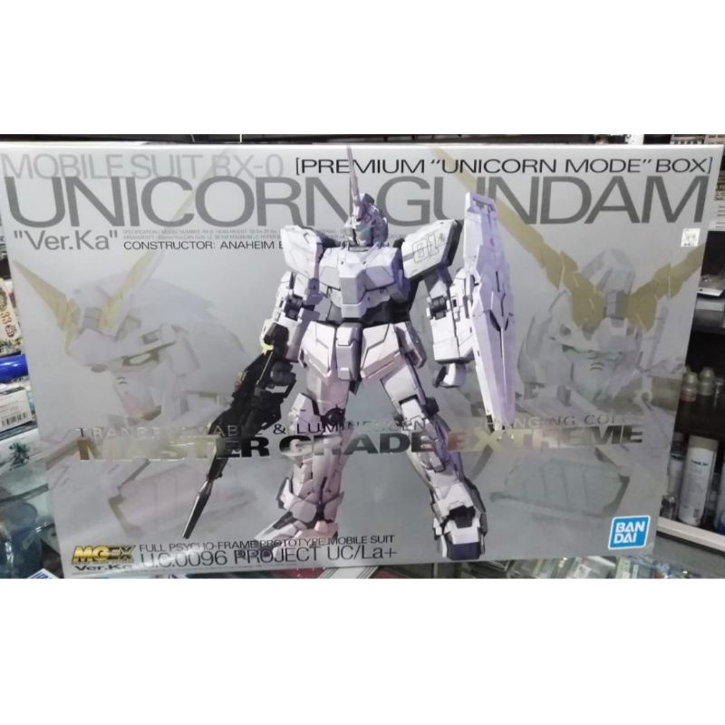 Gundam MGEX 1/100 Unicorn Gundam Ver Ka Premium Unicorn Mode Box Bandai