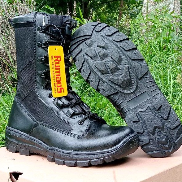 Mtu gen RUMAOS SEPATU PDL MILITER TACTICAL ankle boots polri Brimob polisi kulit sapi asli
