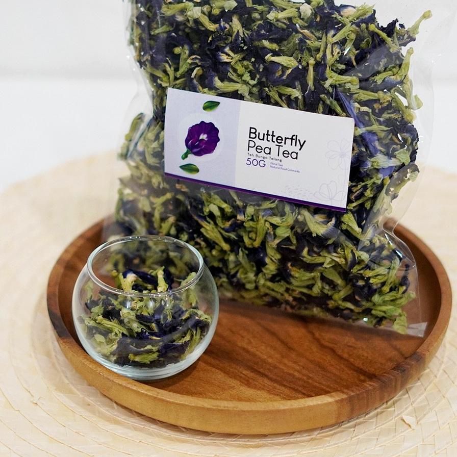 

BAYAR DITEMPAT✔️Bunga Telang Kering 100gr | Butterfly Pea Tea Organik|KD6