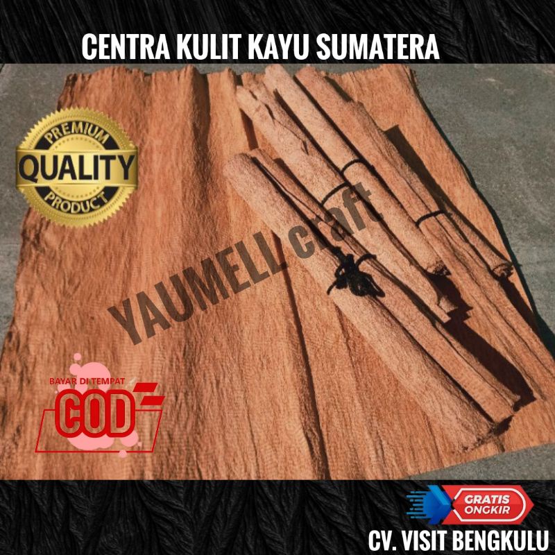 KULIT KAYU LANTUNG WARU TERAP HONAI LEMBARAN 1 x 1 METER SUPER GRADE A KULIT KAYU ASLI ALAS BACKGROU