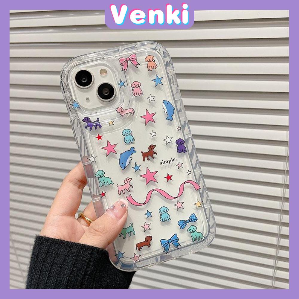 Case For iPhone 14 Pro Max TPU Soft Jelly Airbag Case Cartoon Cute Animals Clear Case Camera Protection Shockproof For iPhone 14 13 12 11 Plus Pro Max 7 Plus X XR