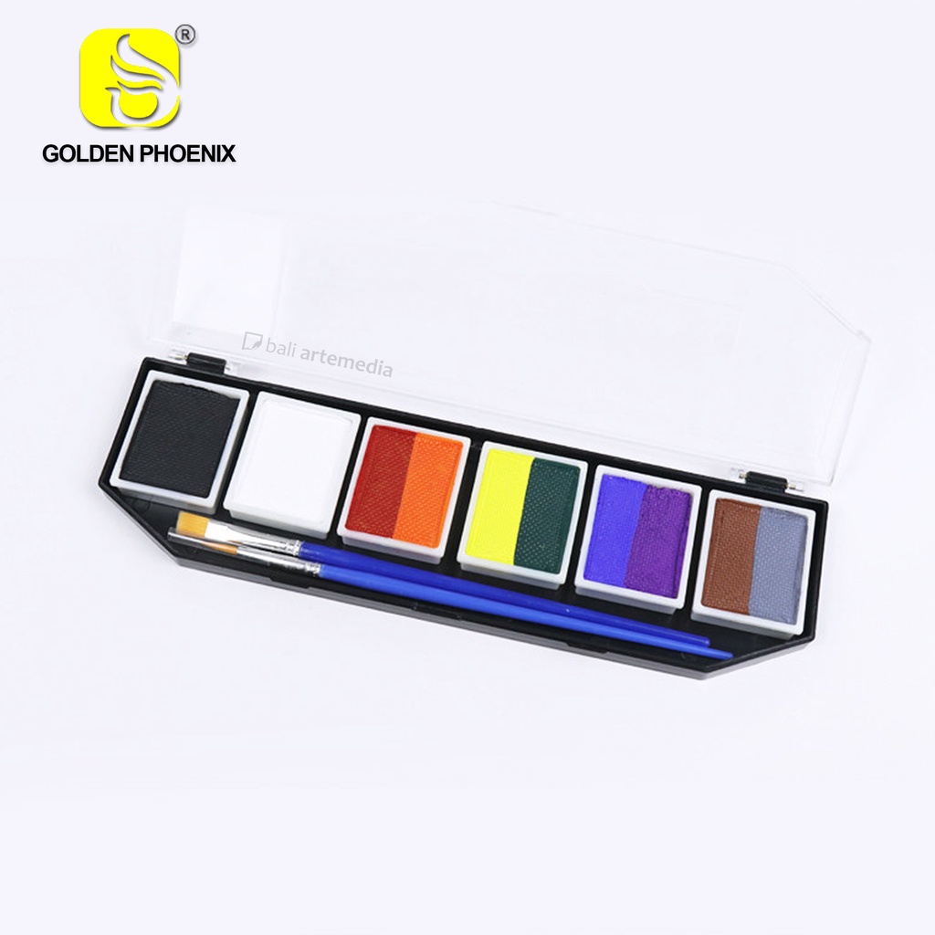 Golden Phoenix Fabe Paint 6 Color 2  Brush - HFP-11