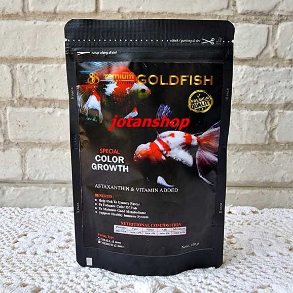 PREMIUM 88 GOLDFISH SPECIAL COLOR &amp; GROWTH  Pelet Pakan Makanan ikan mas KOKI 100gr floating type