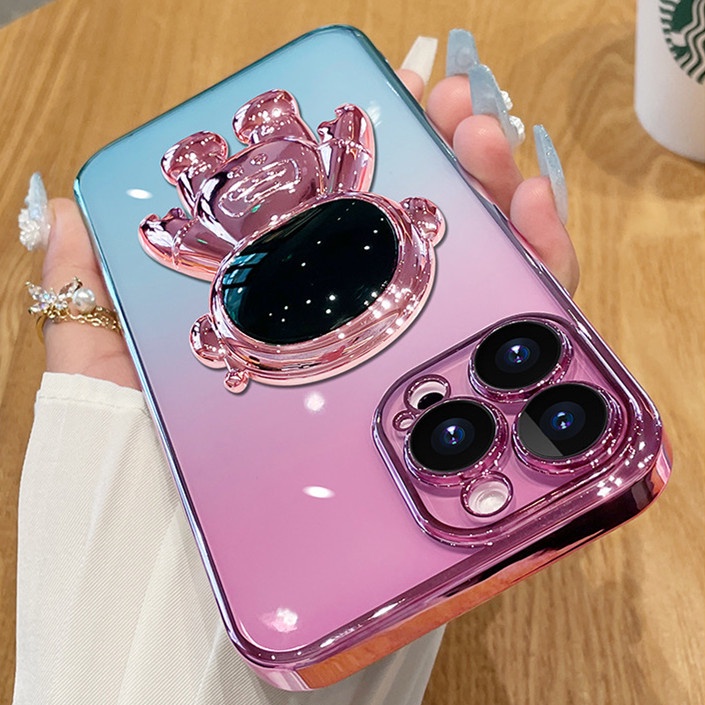 Hard case PC Transparan Shockproof Motif Astronot Untuk iphone 14 pro max 13 pro max 12 pro max 14 13 12