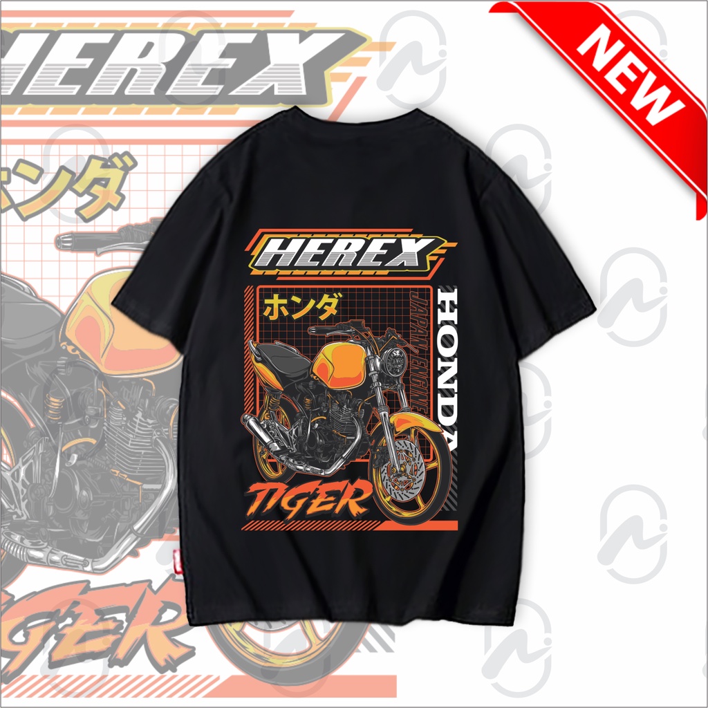 Jual Kaos Motor Honda Tiger Herex Oranye Tiger Herex Shopee Indonesia