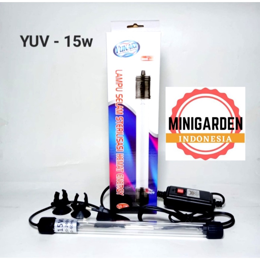 YUKARI YUV-15W WATT LAMPU UV LAMP STERILISASI SELAM AQUARIUM AQUASCAPE