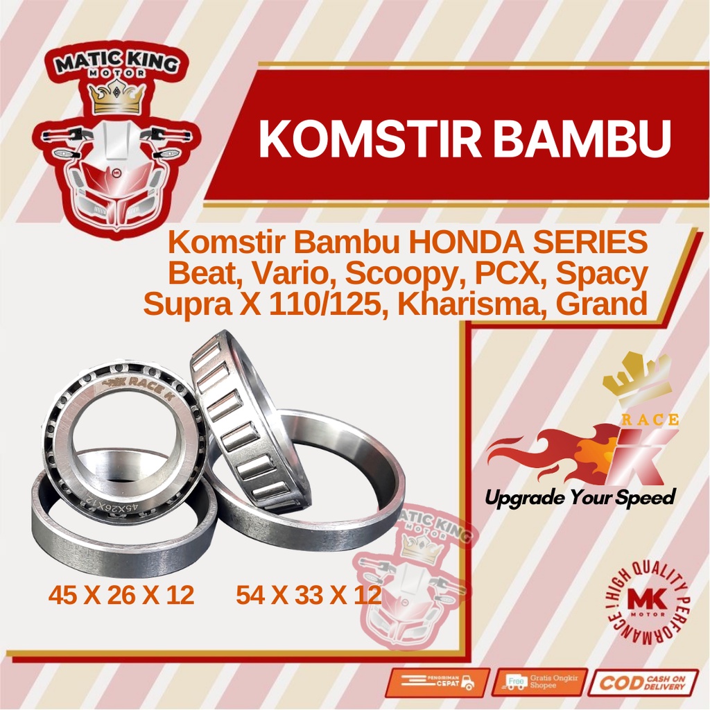 Komstir comstir Racing Bambu Honda Vario Beat scoopy Genio Deluxe PCX Supra x karisma grand Spacy ADV 100 110 125 150 160  Premium Race K