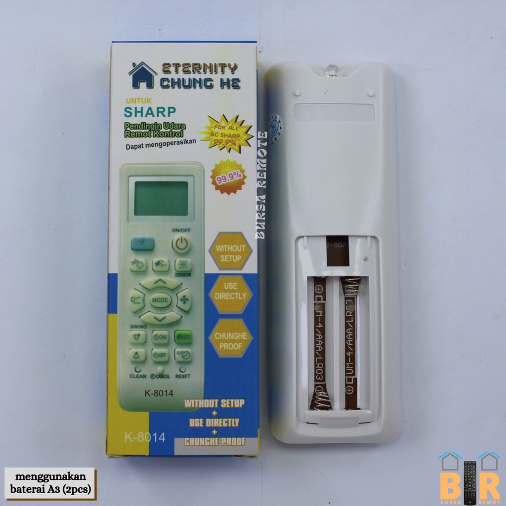 Remot Remote AC SHARP ION PLASMACLUSTER baby eco MULTI serbaguna