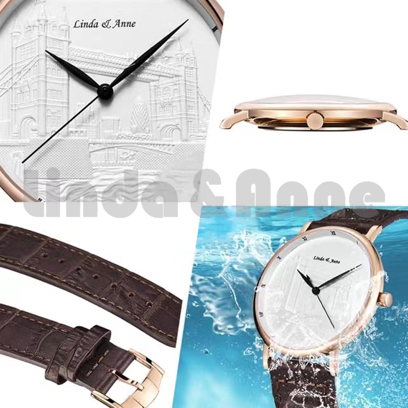 Jam Tangan Pria Fashion Automatic Strap Pu Leather Vintage Casual Anti Air Import/Jam Tangan Couple/Wanita