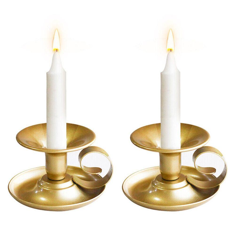 Populer 2PCS Tempat Lilin Stylish Home Decors Dekorasi Candelabrum Logam