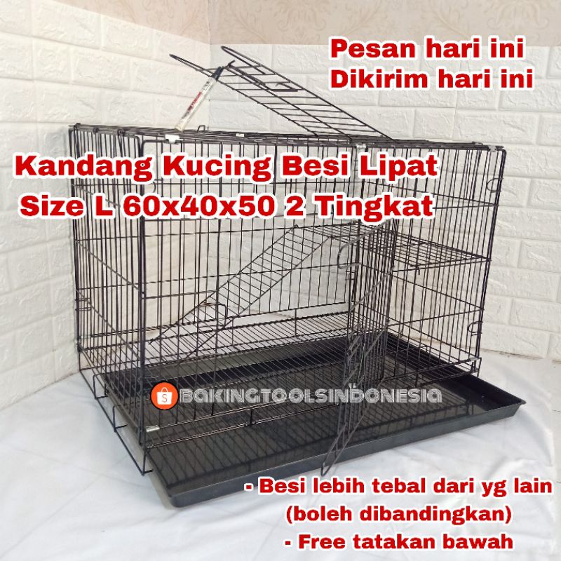 KANDANG KUCING MURAH SIZE L 60X40X50 HIGH QUALITY