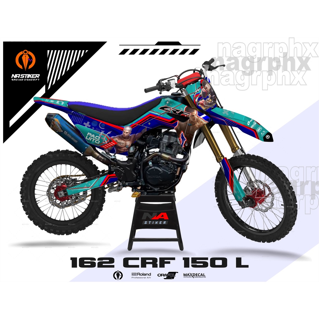 DECAL HONDA CRF 150L FULL BODY - decal stiker crf 150 L custom full body free request bagus CRF-162