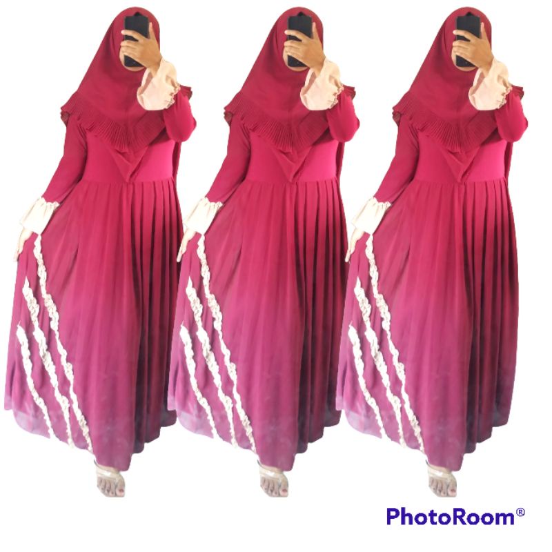Gamis ceruty gamis ceruty maroon gamis syar'i gamis syari gamis maroon gamis merah maroon gamis satu