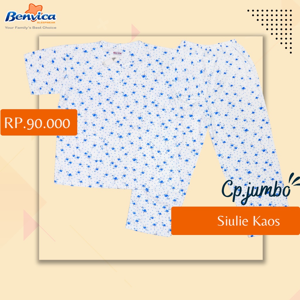 BAJU TIDUR CELANA PANJANG JUMBO KAOS LENGAN PANJANG SIULIE - C