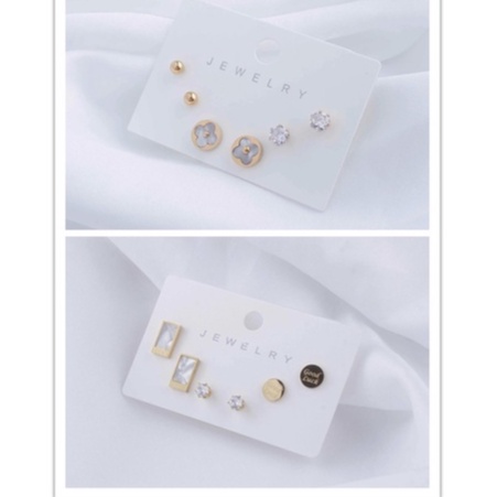 Anting Titanium Permata Perhiasan Fashion 7943/1416