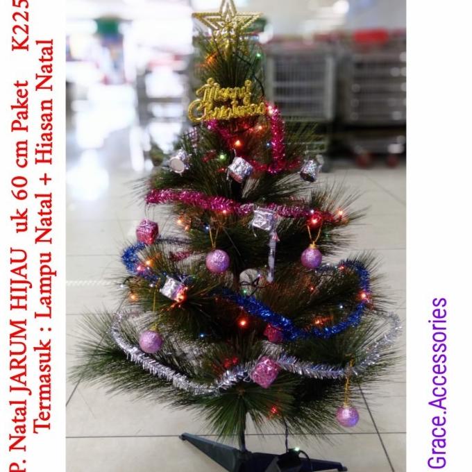 Pohon Natal Mini Kecil Paket Aksesoris Lampu Pohon Natal Christmas Delisaputri04A
