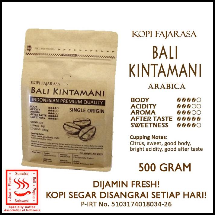 

Kopi Fajarasa Bali Kintamani Biji Kopi Arabica 500 Gram