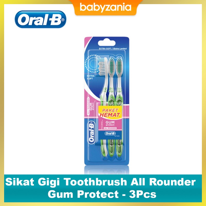 Oral-B Sikat Gigi Toothbrush All Rounder Extra Soft Isi 3 Pcs