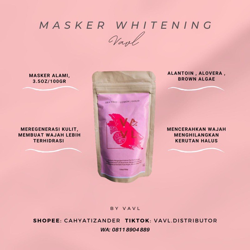 VAVL BEAUTY Masker acne by VIVALENTINE 100gr