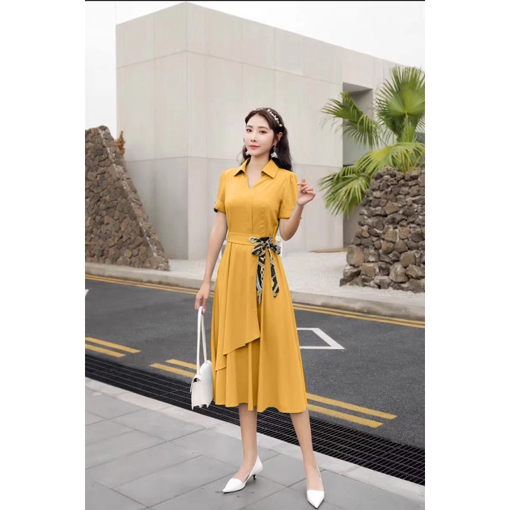 [IJFK] Dress Wanita Kekinian / Dress Terbaru / Baju Dress OOTD Trend 2023 / Dress Cantik Wanita Dewasa / Dress Mewah Modern