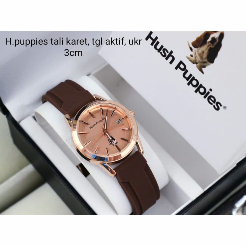 Jam Tangan Hush Puppies Kasual Rubber Wanita Terlaris Bisa COD